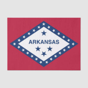 Seda Papel de tejido patriótico con bandera de Arkansas