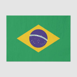 Seda Papel de tejido patriótico con bandera de Brasil