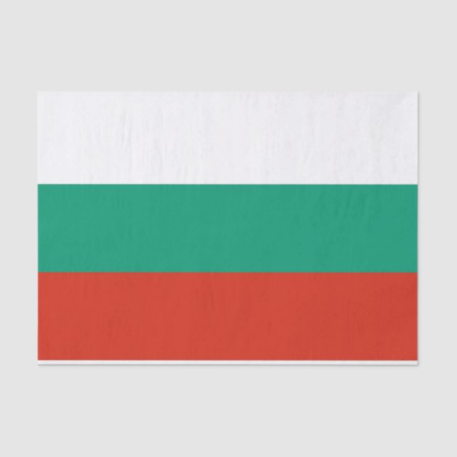 Seda Papel de tejido patriótico con bandera de Bulgaria (Anverso)