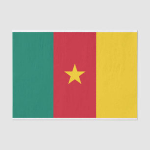 Seda Papel de tejido patriótico con bandera de Camerún