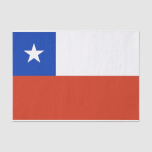 Seda Papel de tejido patriótico con bandera de Chile