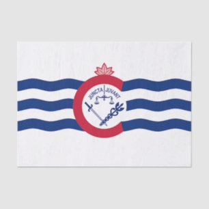 Seda Papel de tejido patriótico con bandera de Cincinna