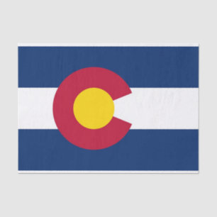 Seda Papel de tejido patriótico con bandera de Colorado