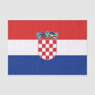Seda Papel de tejido patriótico con bandera de Croacia