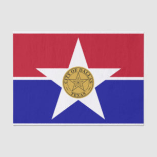 Seda Papel de tejido patriótico con bandera de Dallas
