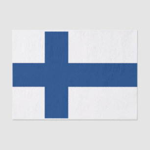 Seda Papel de tejido patriótico con bandera de Finlandi