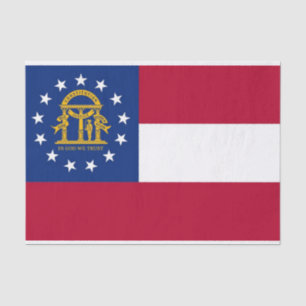 Seda Papel de tejido patriótico con bandera de Georgia