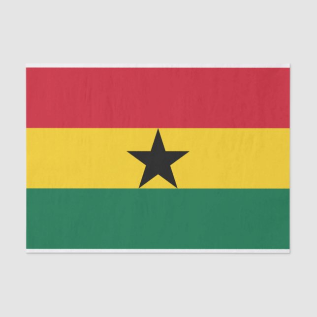 Seda Papel de tejido patriótico con bandera de Ghana (Anverso)