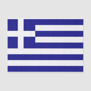 Seda Papel de tejido patriótico con bandera de Grecia