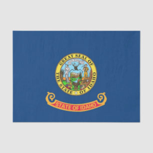 Seda Papel de tejido patriótico con bandera de Idaho