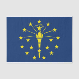 Seda Papel de tejido patriótico con bandera de Indiana