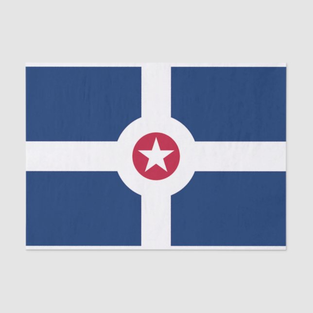 Seda Papel de tejido patriótico con bandera de Indianáp (Anverso)