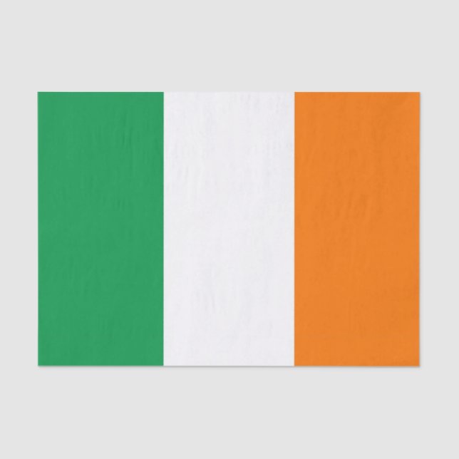 Seda Papel de tejido patriótico con bandera de Irlanda (Anverso)