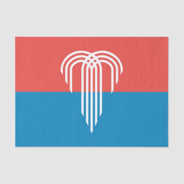 Seda Papel de tejido patriótico con bandera de Kansas C (Anverso)