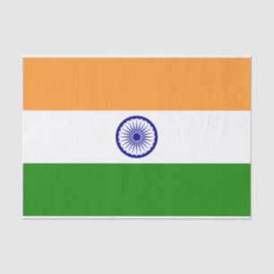 Seda Papel de tejido patriótico con bandera de la India