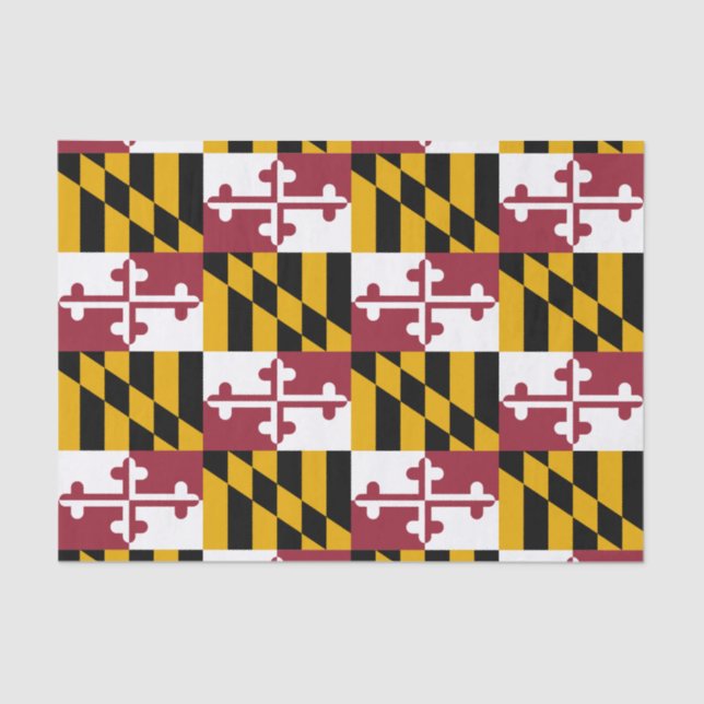 Seda Papel de tejido patriótico con bandera de Maryland (Anverso)