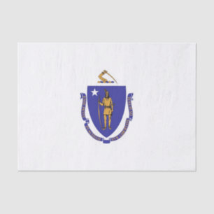 Seda Papel de tejido patriótico con bandera de Massachu