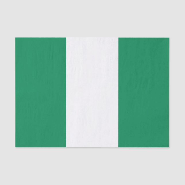 Seda Papel de tejido patriótico con bandera de Nigeria (Anverso)
