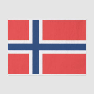 Seda Papel de tejido patriótico con bandera de Noruega