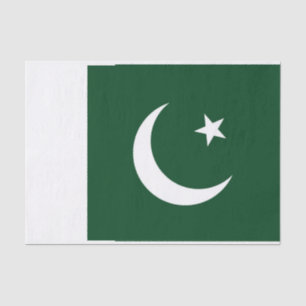 Seda Papel de tejido patriótico con bandera de Pakistán