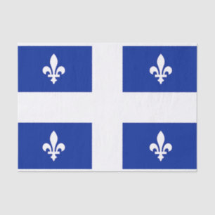 Seda Papel de tejido patriótico con bandera de Quebec, 
