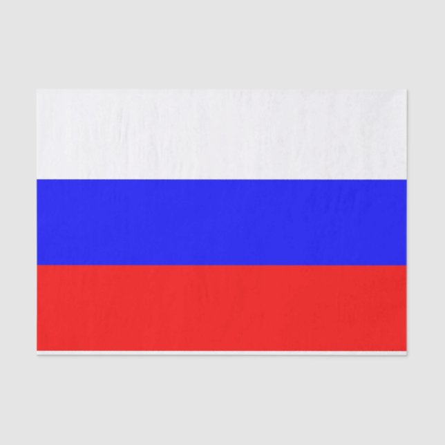 Seda Papel de tejido patriótico con bandera de Rusia (Anverso)
