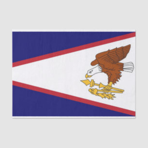 Seda Papel de tejido patriótico con bandera de Samoa Am