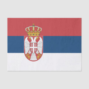 Seda Papel de tejido patriótico con bandera de Serbia