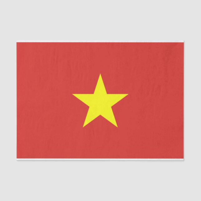 Seda Papel de tejido patriótico con bandera de Vietnam (Anverso)