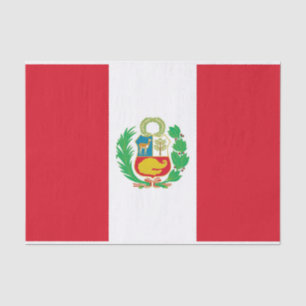 Seda Papel de tejido patriótico con bandera del Perú