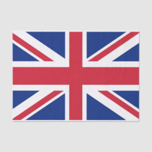 Seda Papel de tejido patriótico con bandera del Reino U
