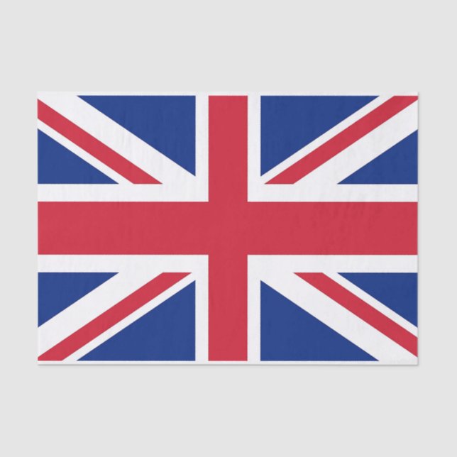 Seda Papel de tejido patriótico con bandera del Reino U (Anverso)