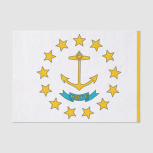 Seda Papel de tejido patriótico con bandera Isla Rhode