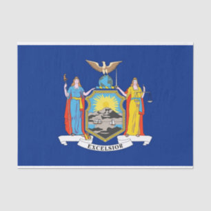 Seda Papel de tejido patriótico con bandera Nueva York