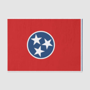 Seda Papel de tejido patriótico con bandera Tennessee