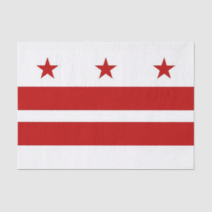 Seda Papel de tejido patriótico con bandera Washington 
