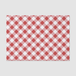 Seda Papel de tejido picnico de Gingham rojo - Birt de 