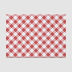 Seda Papel de tejido picnico de Gingham rojo - Birt de 