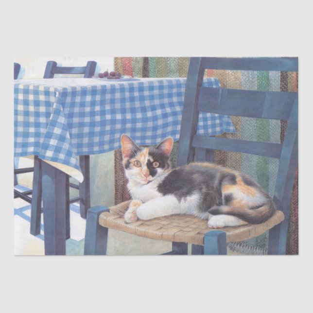 SEDA PAPEL DE TEJIDO PINTADO CAT (Anverso)