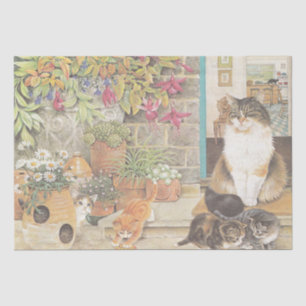 SEDA PAPEL DE TEJIDO PINTADO POR CAT ADORABLE