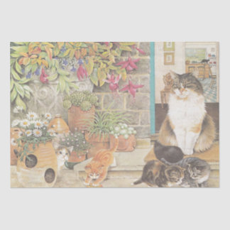 SEDA PAPEL DE TEJIDO PINTADO POR CAT ADORABLE