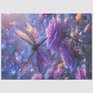 Seda Papel de tejido Rosa de la libélula