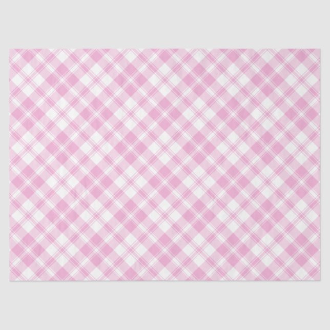 Seda Papel de Tejido Rosa de Moda rosa y blanco (Anverso)