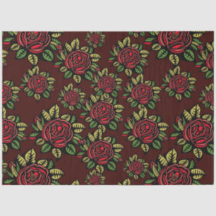 Seda papel de tejido rosa rojo