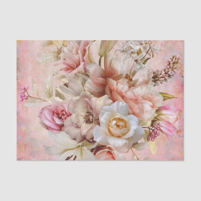 Seda Papel de tejido rosado del Fiesta del jardín (Anverso)