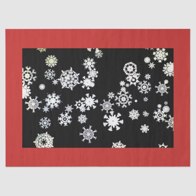Seda Papel de Tejido SNOWFLAKES (Anverso)