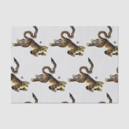 SEDA PAPEL DE TEJIDO TIGRE JAPONÉS