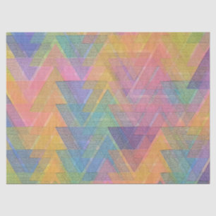Seda papel de tejido triangular pastel