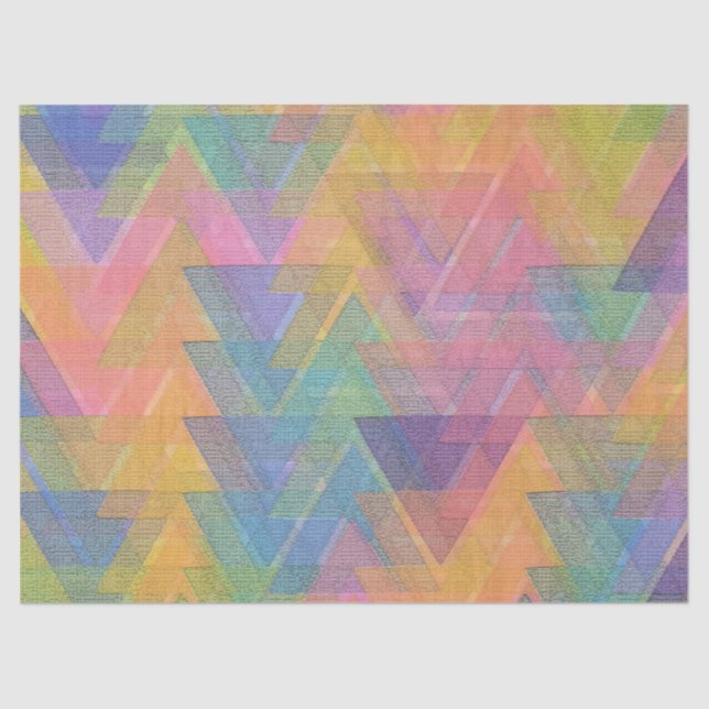 Seda papel de tejido triangular pastel (Anverso)