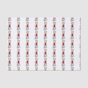 Seda Papel de Tejido Uniforme Rojo de la Figura del Pal